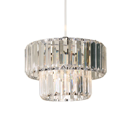 Lombard 2 Tier Clear Chrome Ceiling Pendant Shade