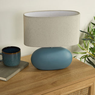 Eveline Blue Ceramic Table Lamp