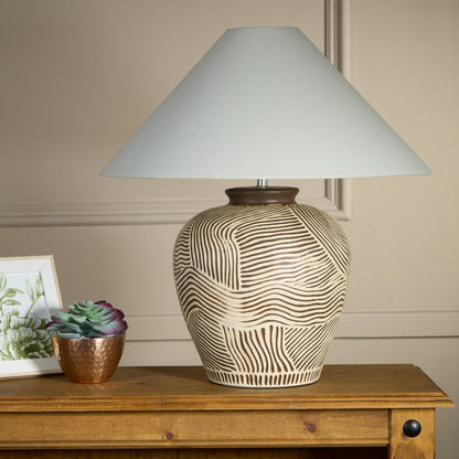 Tangier Black & White Ceramic Table Lamp