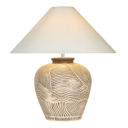 Tangier Black & White Ceramic Table Lamp