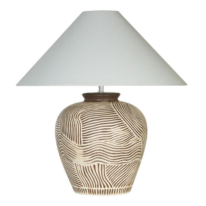 Tangier Black & White Ceramic Table Lamp