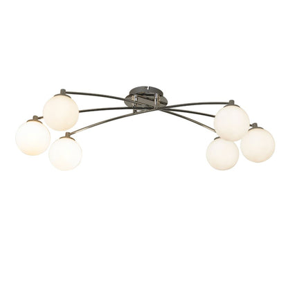 Navarro 6 Light Chrome Semi Flush Ceiling Light