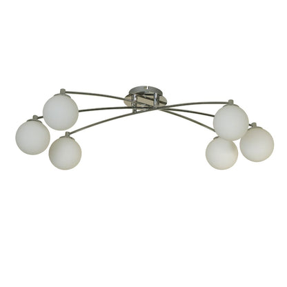 Navarro 6 Light Chrome Semi Flush Ceiling Light