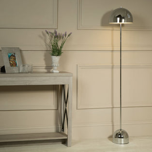 Tina Chrome LED Rechargeable Touch Floor Lamp