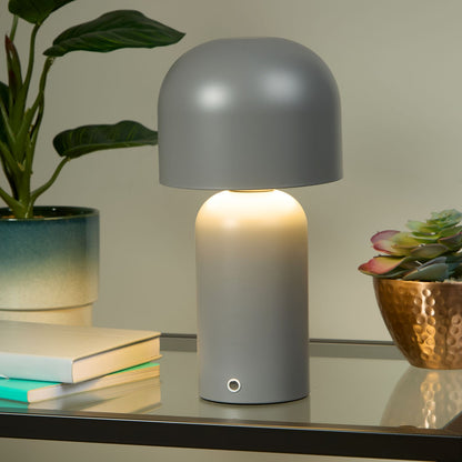 Tina Grey LED Rechargeable Touch Table Lamp