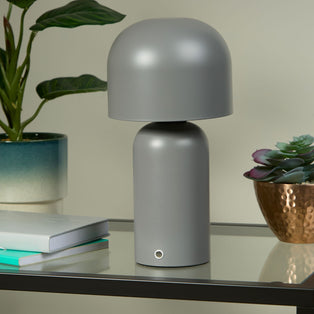 Tina Grey LED Rechargeable Touch Table Lamp