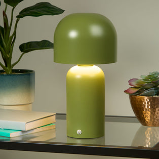 Tina Olive Green LED Rechargeable Touch Table Lamp