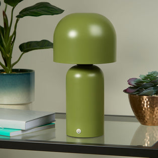 Tina Olive Green LED Rechargeable Touch Table Lamp