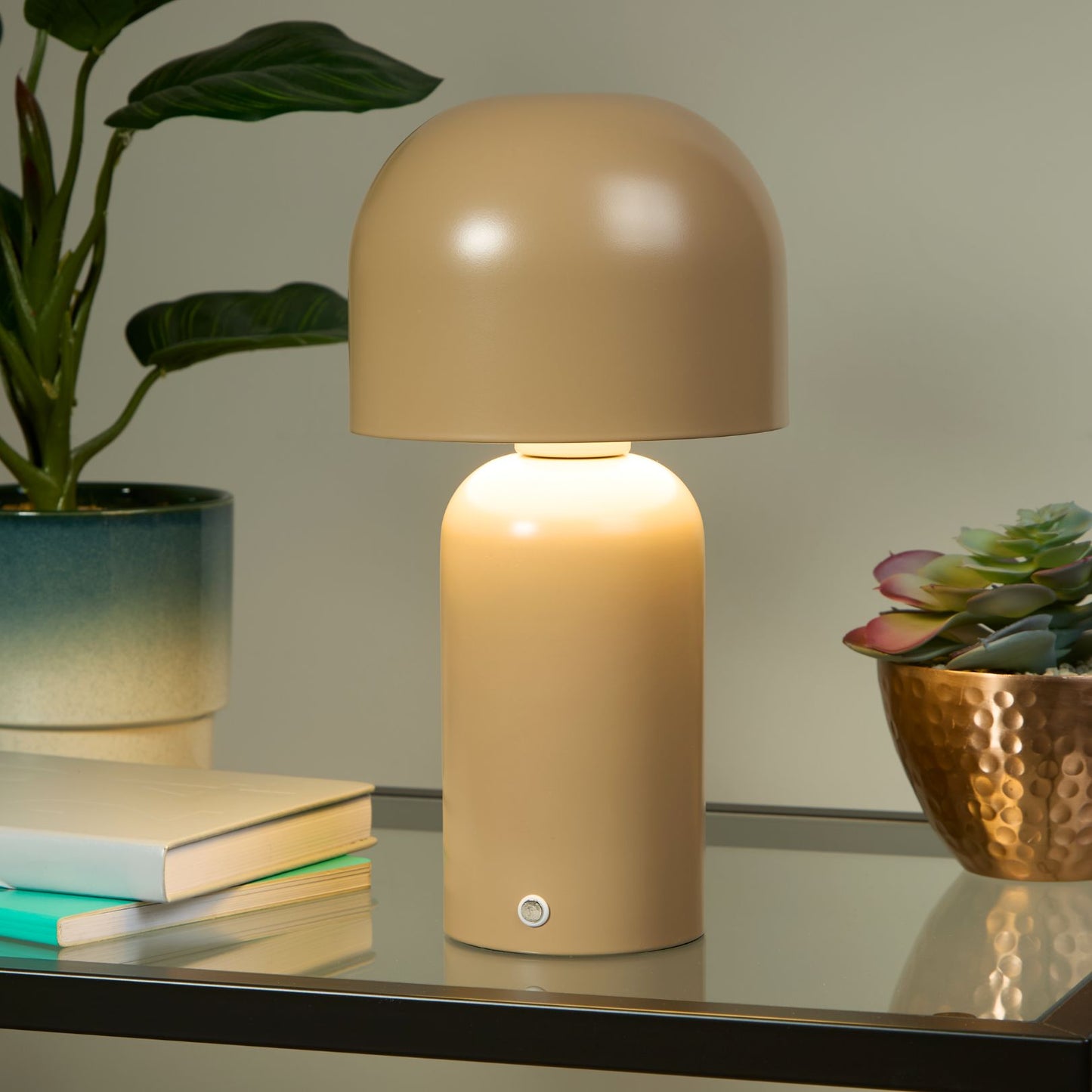 Tina Taupe LED Rechargeable Touch Table Lamp