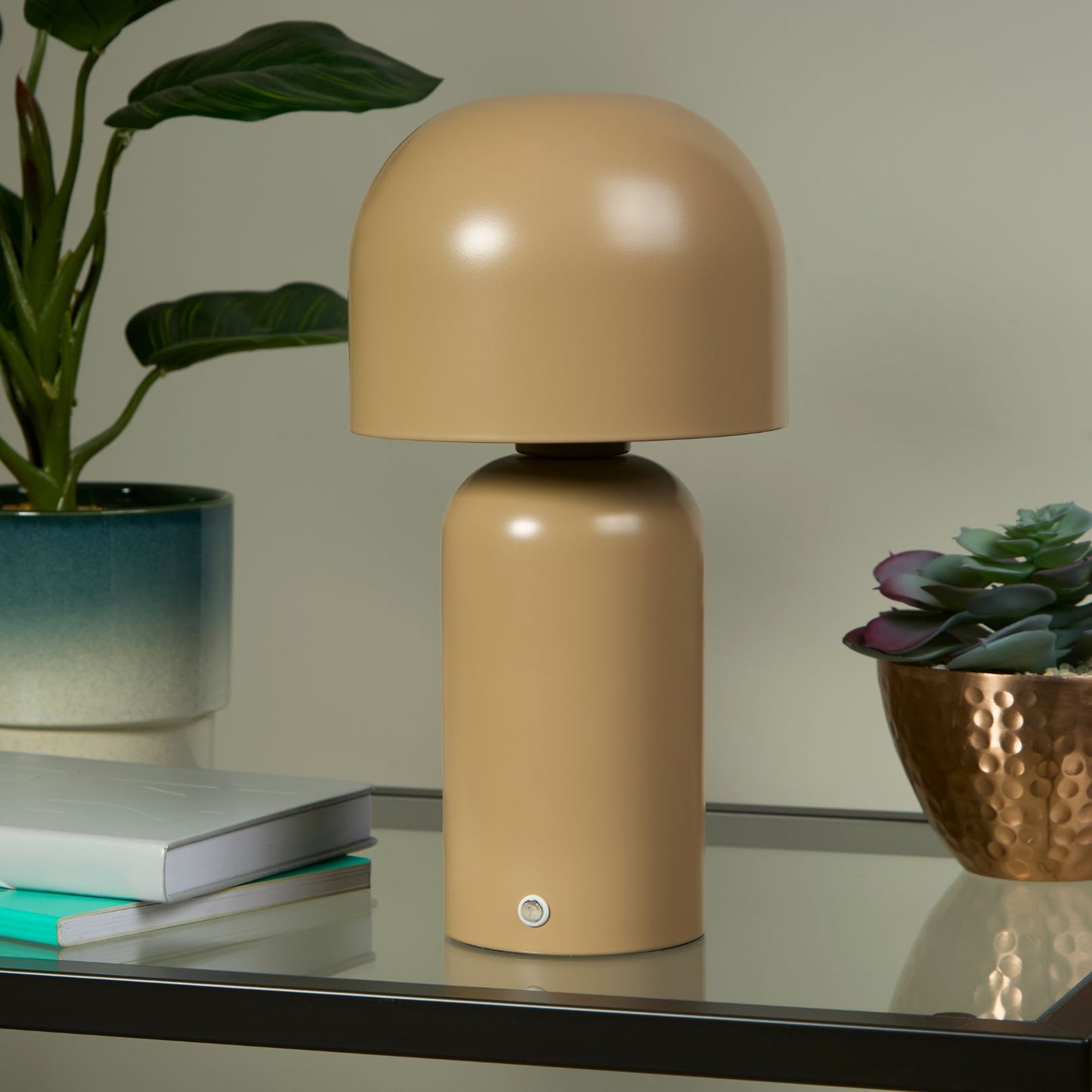 Tina Taupe LED Rechargeable Touch Table Lamp