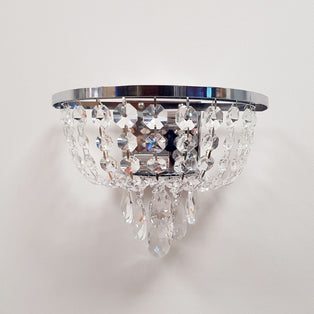 Alyssa Polished Chrome & Crystal Wall Light