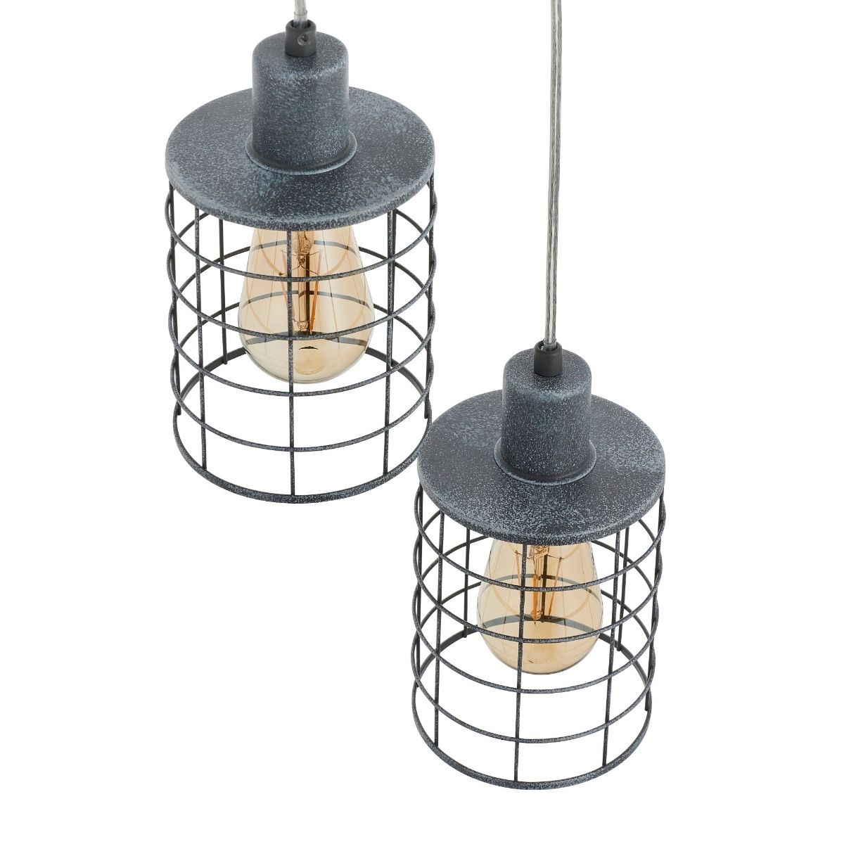 Keaton 3 Light Pendant Concrete Effect Ceiling Light