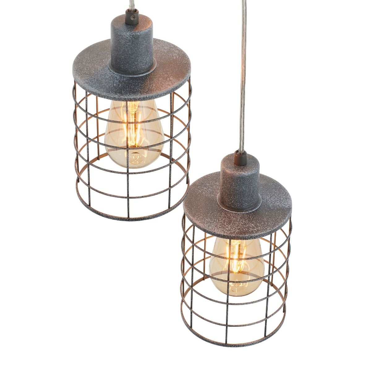 Keaton 3 Light Pendant Concrete Effect Ceiling Light