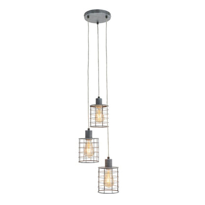 Keaton 3 Light Pendant Concrete Effect Ceiling Light