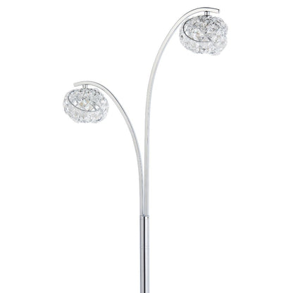 Monaco 2 Light Polished Chrome Floor Lamp