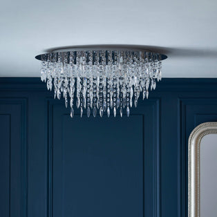 Winona Large Crystal Flush Ceiling Light