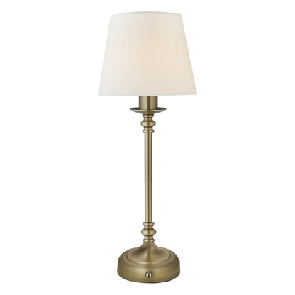 Fable Antique Brass Rechargeable Touch Table Lamp