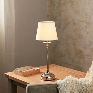 Fable Polished Chrome LED Rechargeable Touch Table Lamp