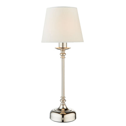 Fable Polished Chrome Rechargeable Touch Table Lamp