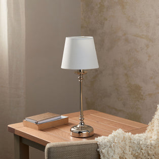 Fable Polished Chrome LED Rechargeable Touch Table Lamp