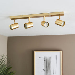 Hereford 4 Light Satin Gold Spotlight Bar