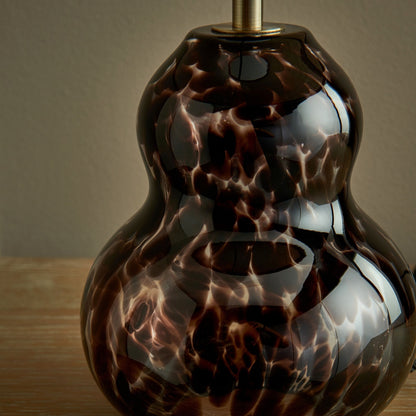 Maura Brown Tortoise Glass Table Lamp