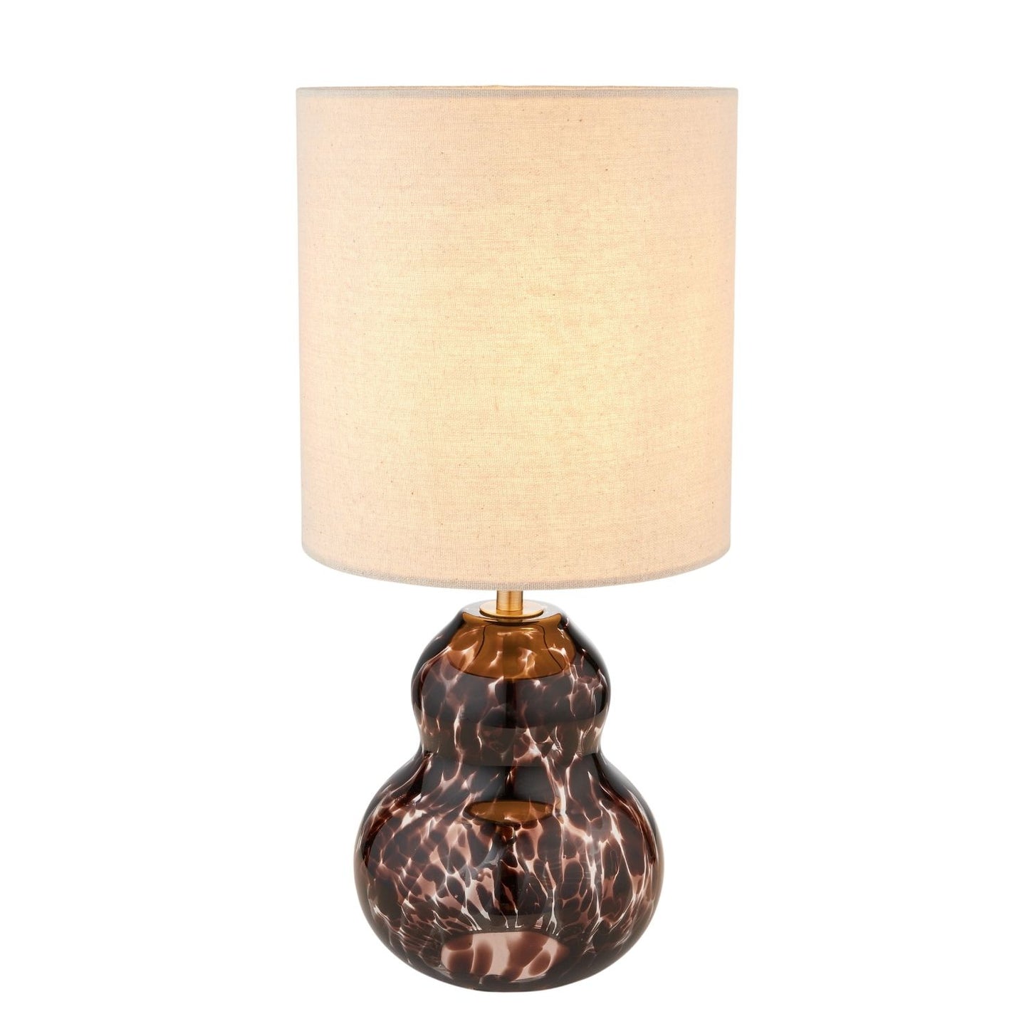 Maura Brown Tortoise Glass Table Lamp