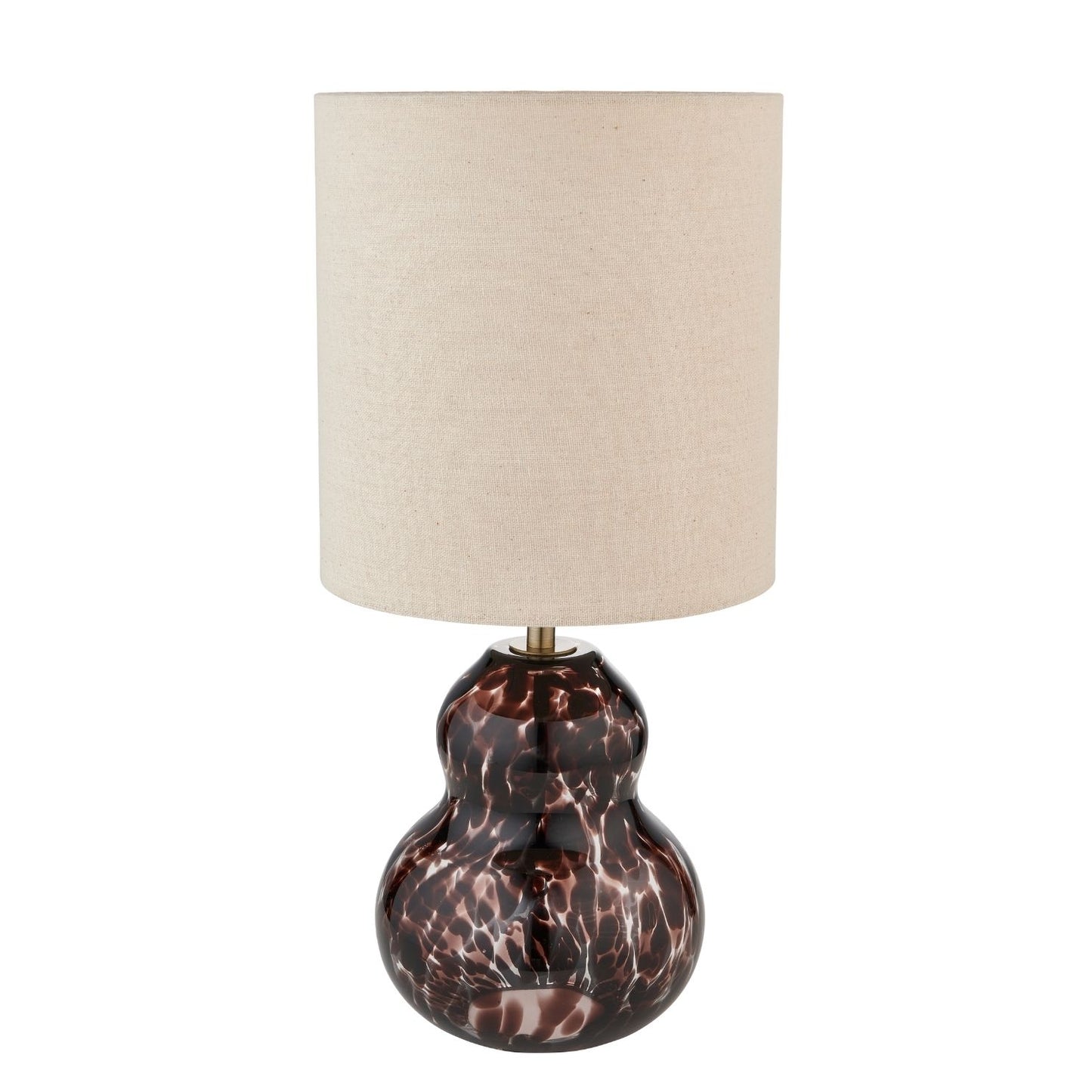 Maura Brown Tortoise Glass Table Lamp