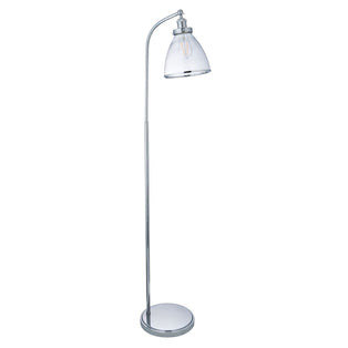 Brunswick Polished Nickel & Glass Floor Lamp