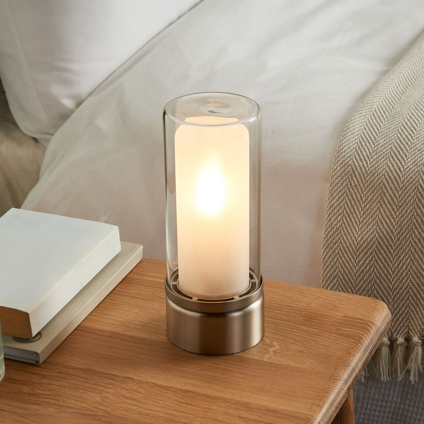 Chepstow Silver & Glass Touch Table Lamp