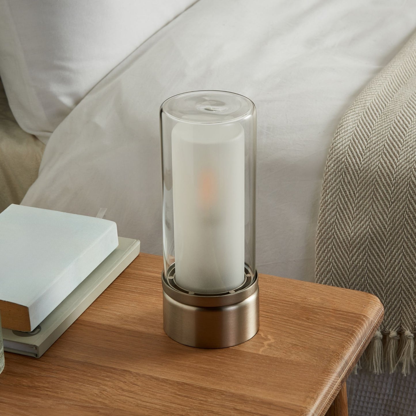 Chepstow Silver & Glass Touch Table Lamp