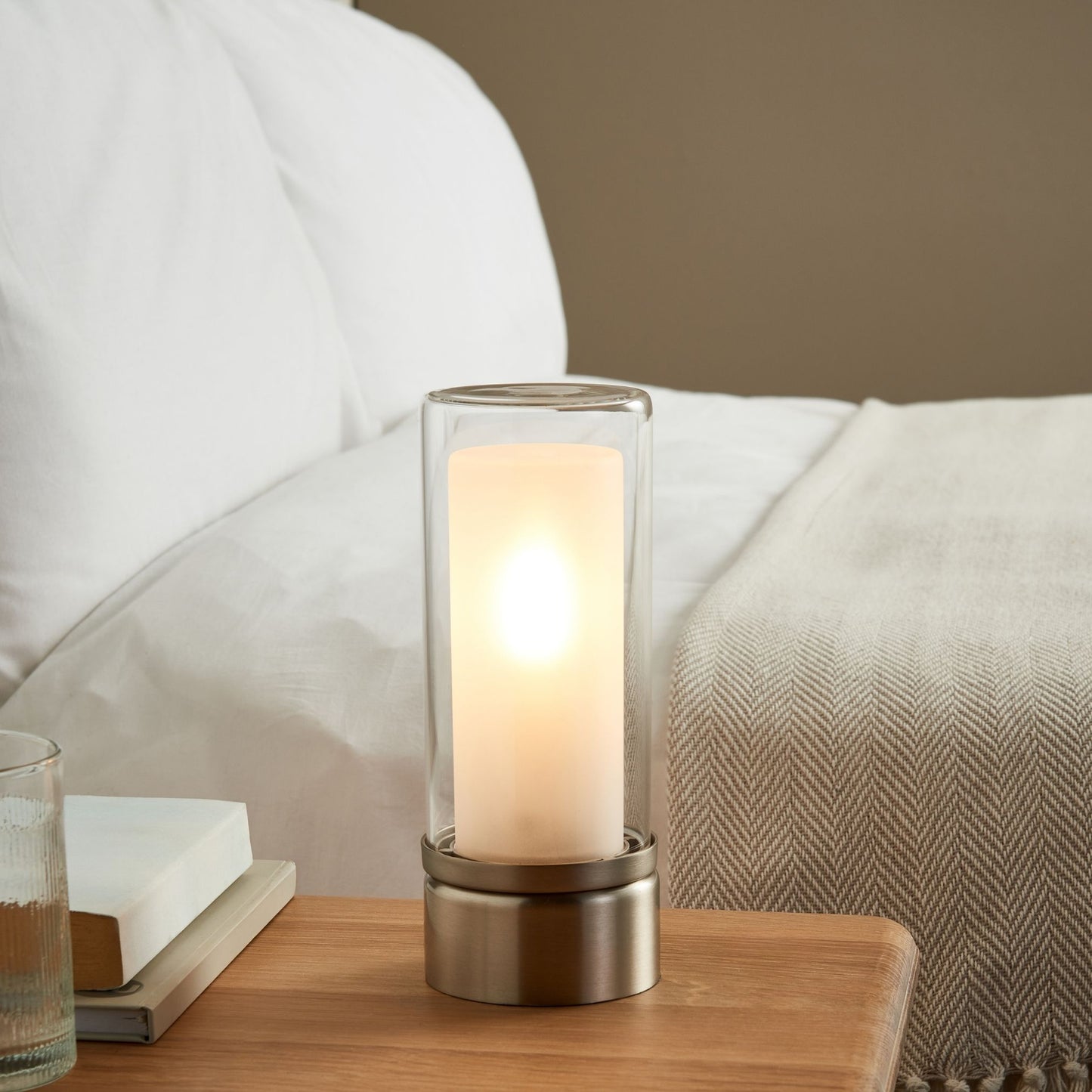 Chepstow Silver & Glass Touch Table Lamp