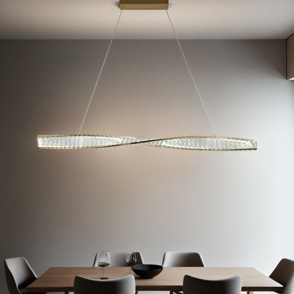 Sparkle Gold LED Linear Pendant Ceiling Light 36w