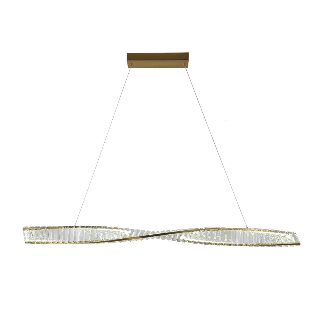 Sparkle Gold LED Linear Pendant Ceiling Light 36w