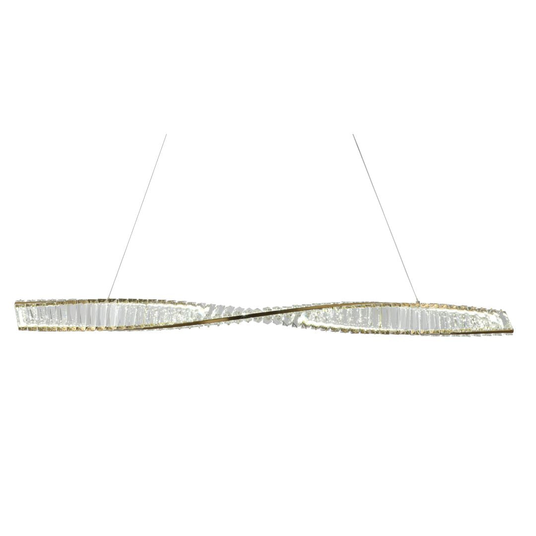 Sparkle Gold LED Linear Pendant Ceiling Light 36w