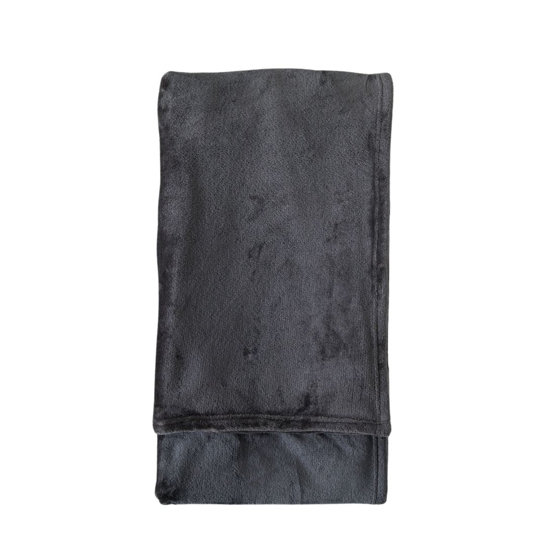 Rolled Flannel Fleece Charcoal