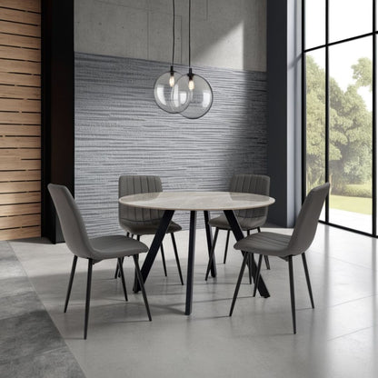 Saldini 1.1m Round 4 Seater Dining Set