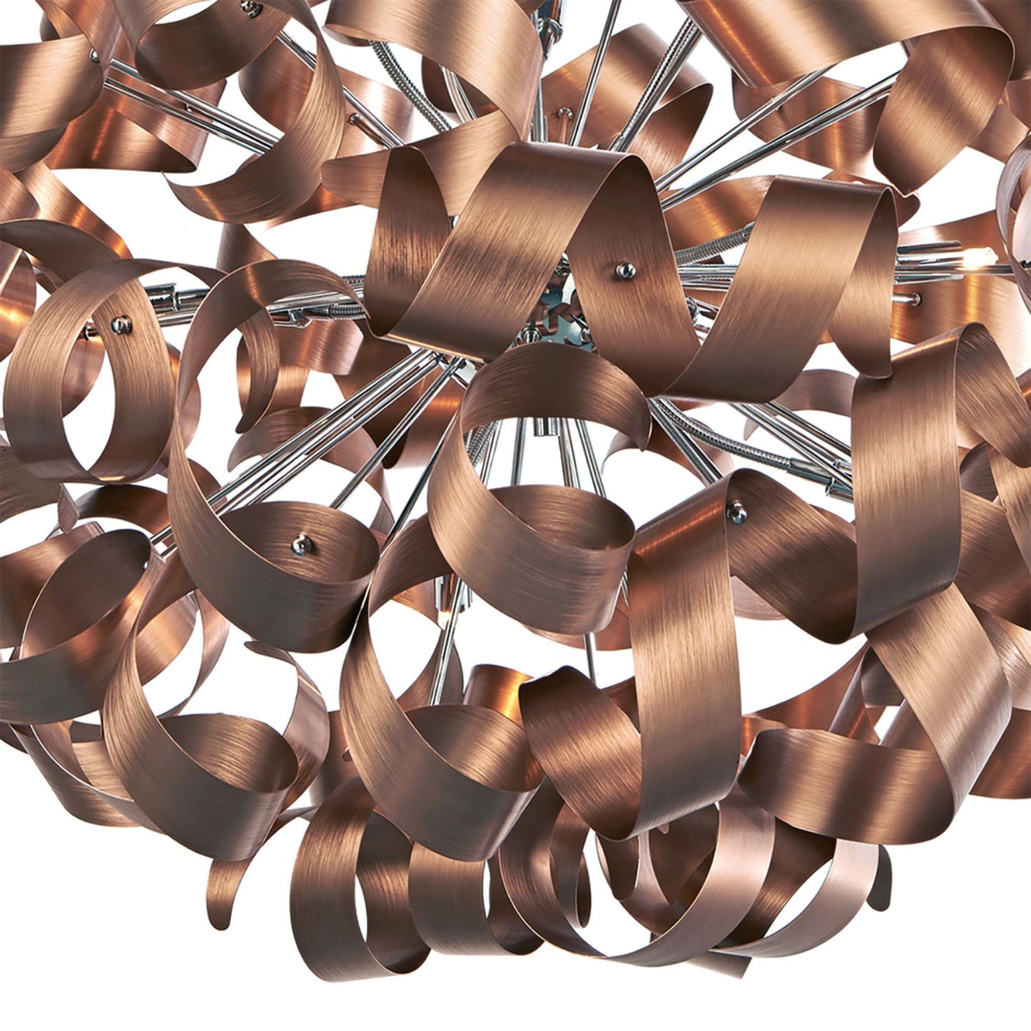 Seren 12 Light Bronze Ribbon Pendant Ceiling Light