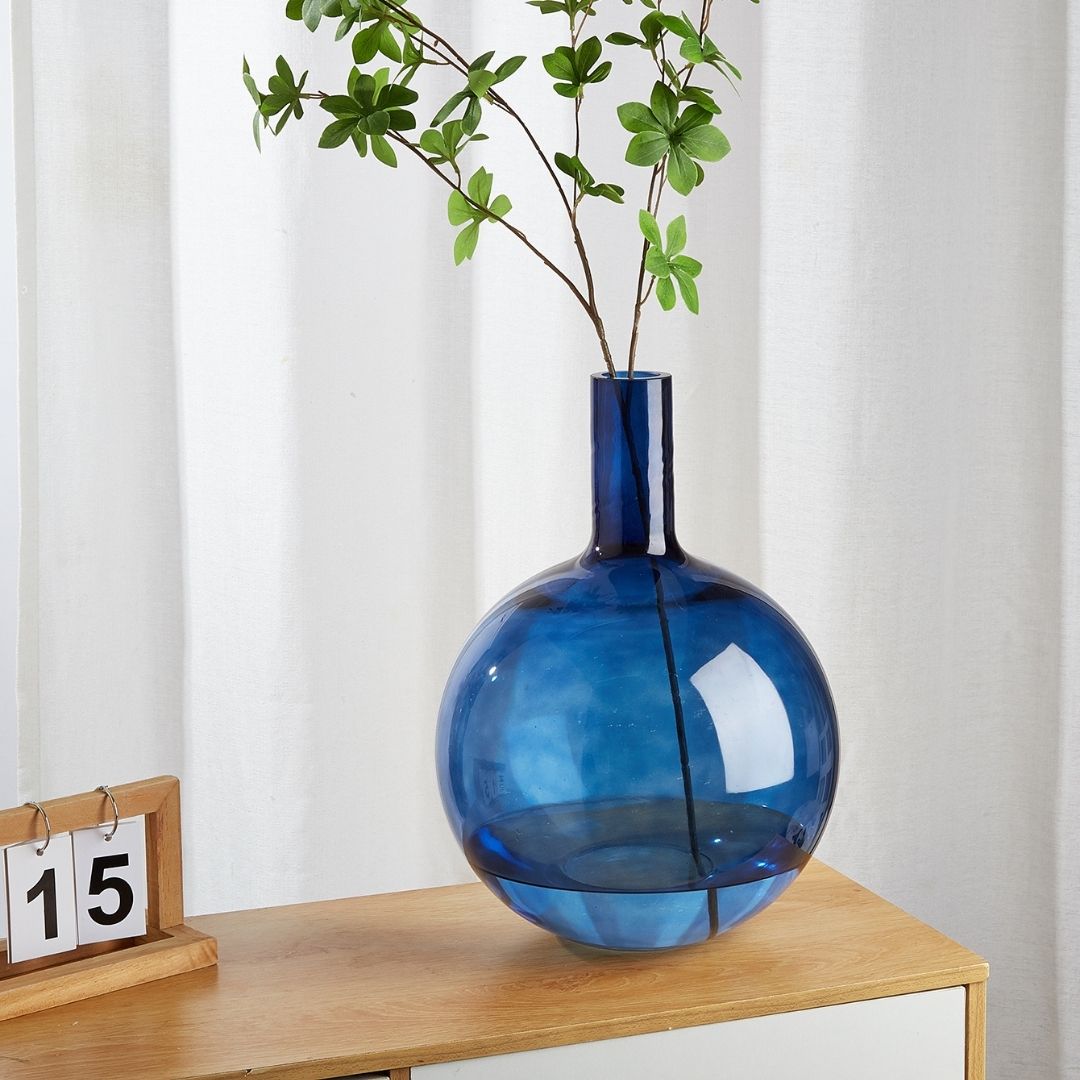 Merlin Blue Glass Vase