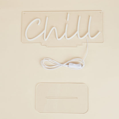 Chill White LED Neon Sign