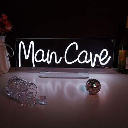 Man Cave White LED Neon Sign