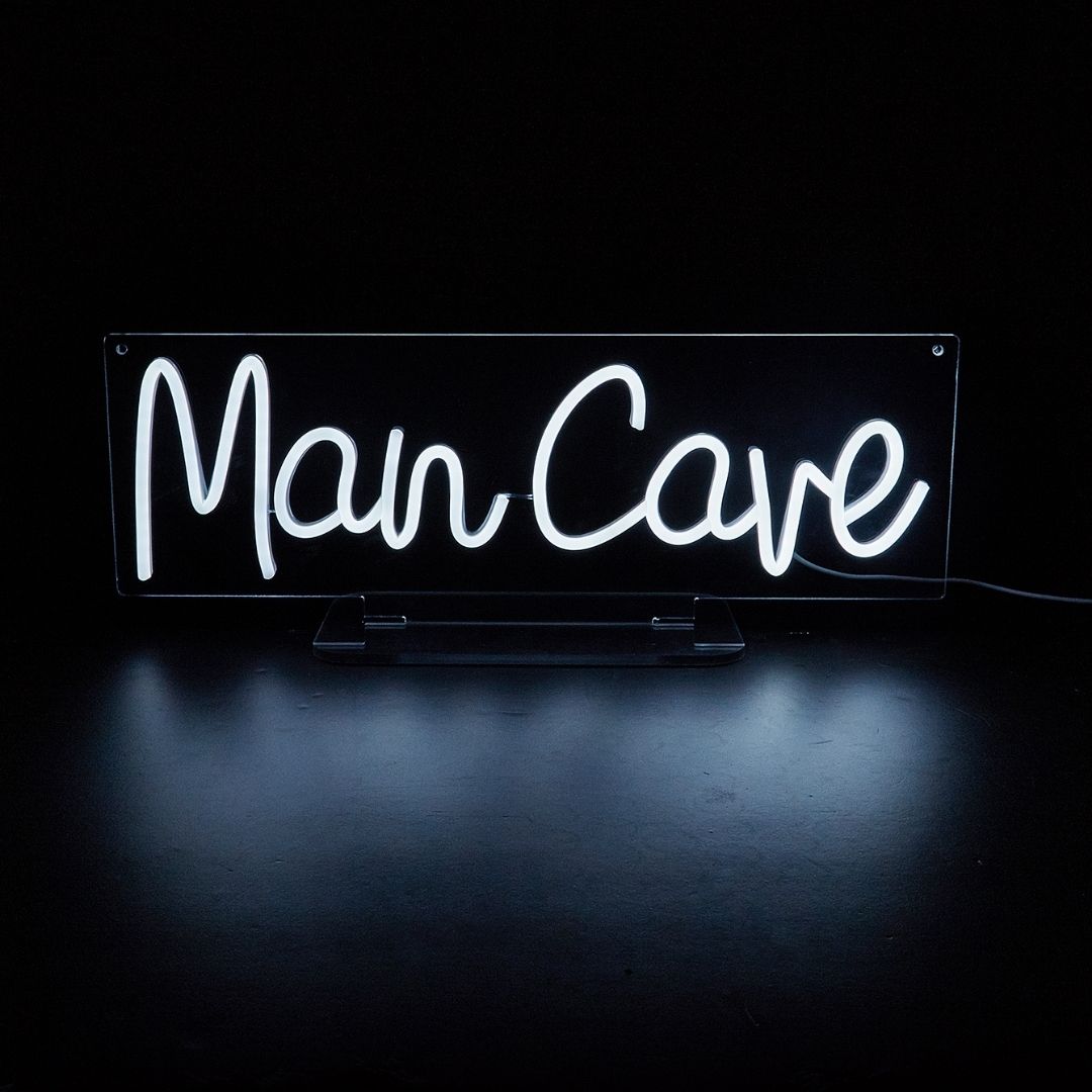 Man Cave White LED Neon Sign