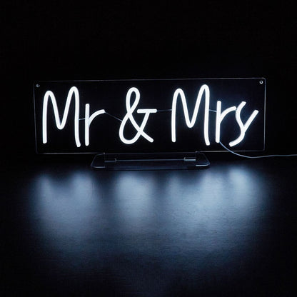 Mr & Mrs White LED Neon Sign