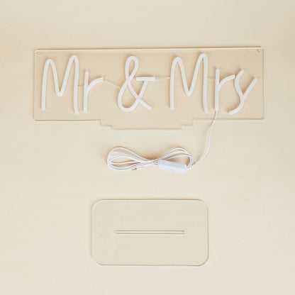 Mr & Mrs White LED Neon Sign