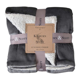 Sterling Sherpa Grey Throw