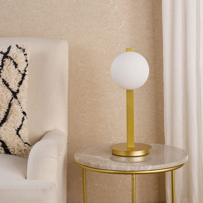 Tauri Gold & Opal Glass Table Lamp