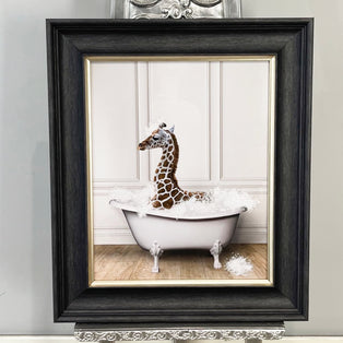 Giraffe Tub 50x40 Wall Art