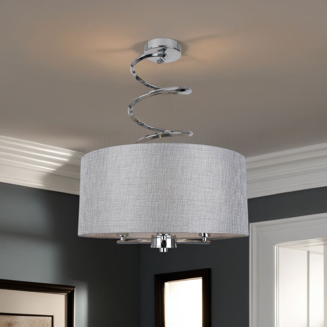 Kasi Semi-Flush Ceiling Light Polished Chrome