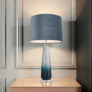 Alura Tapered Blue Ombre Glass Table Lamp