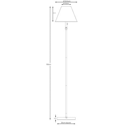 Lustre Black LED Rechargeable Floor Lamp